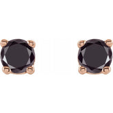 14K Rose 1/5 CTW Natural Black Diamond Stud Earrings
